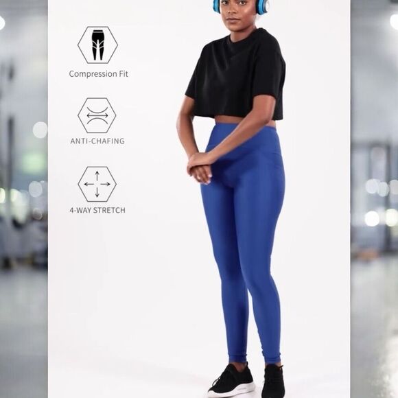 Under Armour Blue Tech High-Waisted Leggings Size XXL Short NWT - Picture 10 of 12